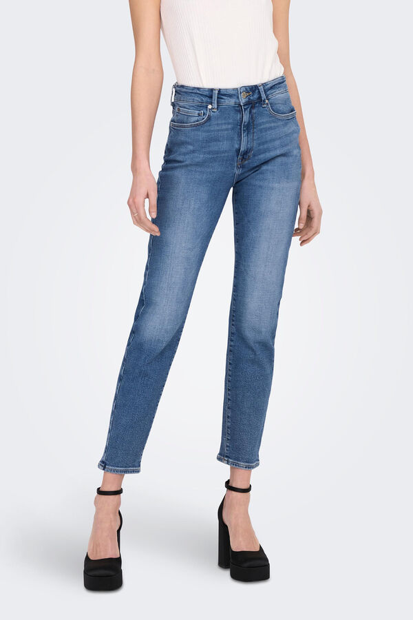 Springfield Straight cut jeans plava