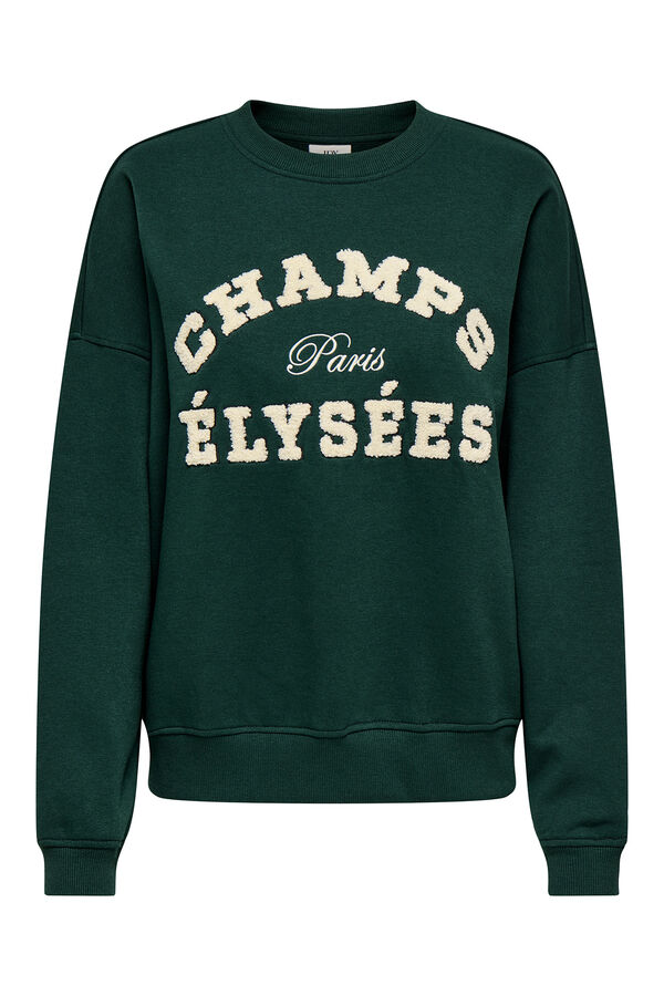 JDY Round neck sweatshirt green