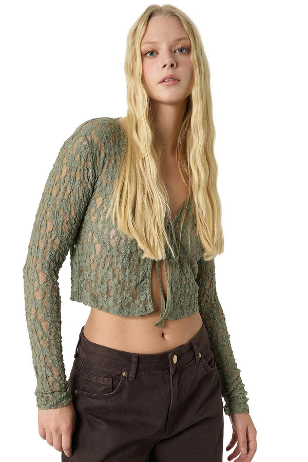 Koton Lace cardigan top imprim&eacute;