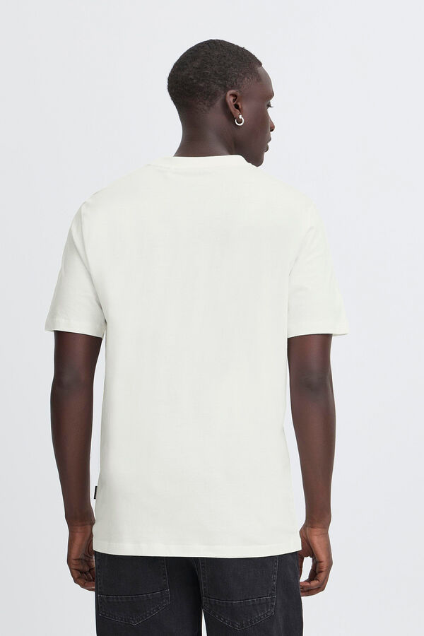 Blend Camiseta manga curta com logo  branco