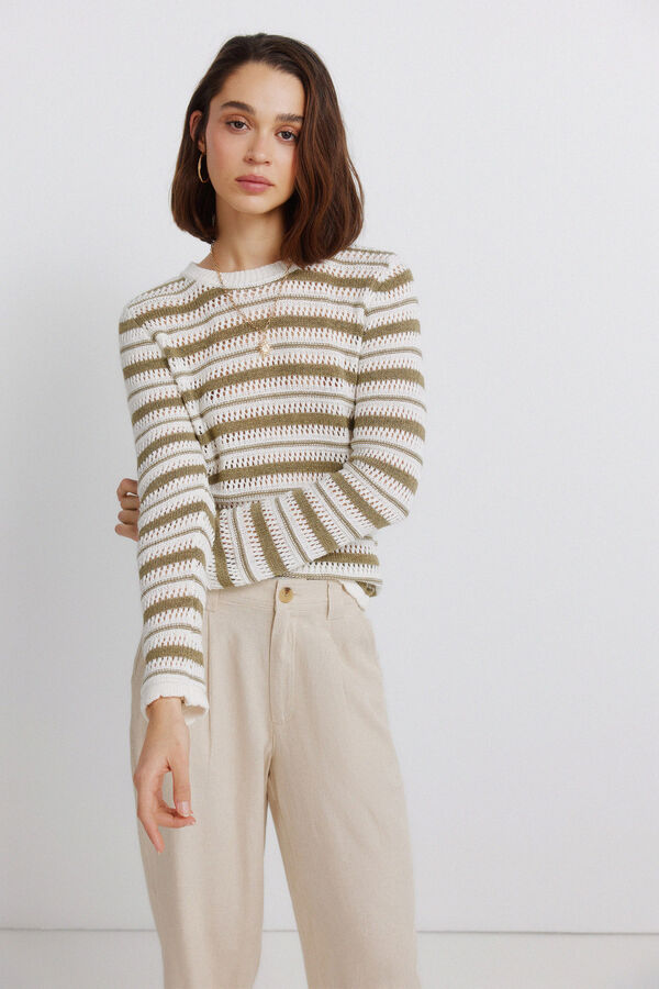 Springfield Linen trousers nude