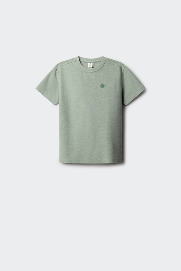 Springfield Kids Majica kratkih rukava od Oxford tkanine za dečake Zelena