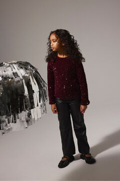 Name It Top de lantejoulas e veludo para menina