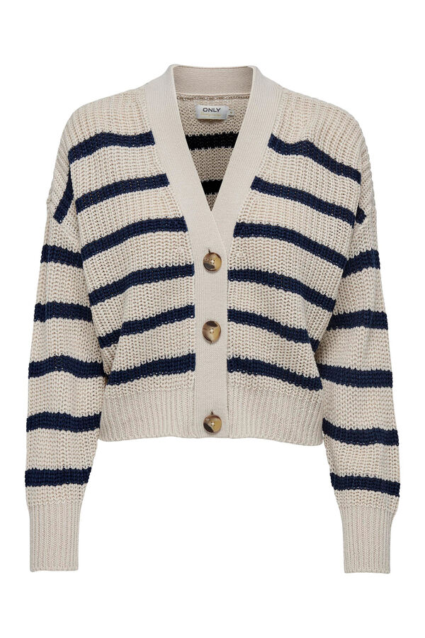Springfield Short striped jersey-knit jacket srednjebež