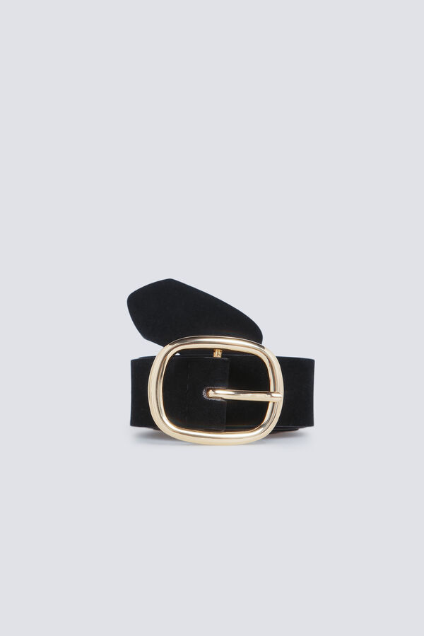 Springfield Oval buckle belt black