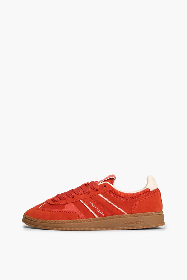 Tommy Jeans Orange Tommy Jeans sneakers with caramel sole red
