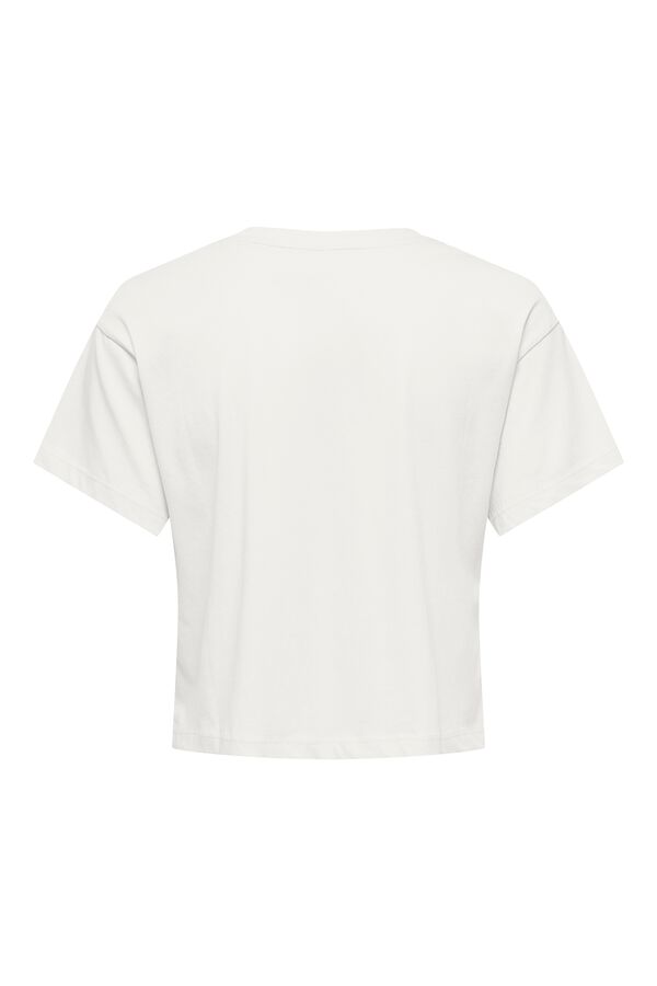 Only Short sleeve crop T-shirt white