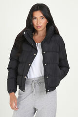 Springfield Puffer jacket with press-studs crna