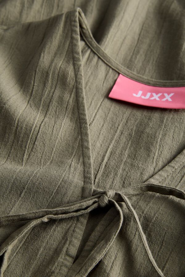 Jack & Jones Vestido corto algod&oacute;n tostado