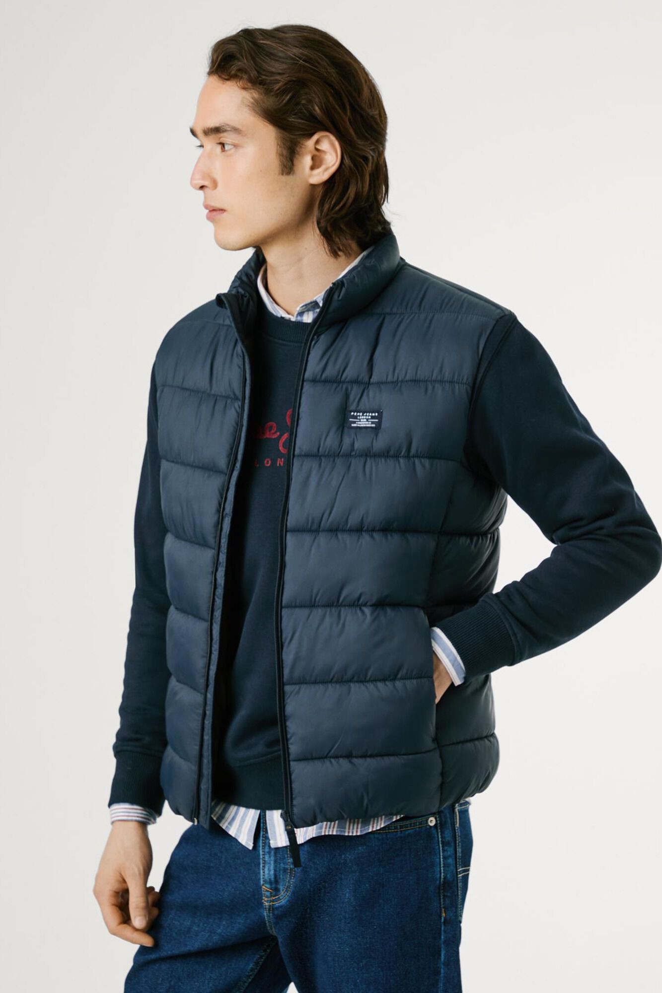 Pepe Jeans Colete acolchoado com fecho de z&iacute;per