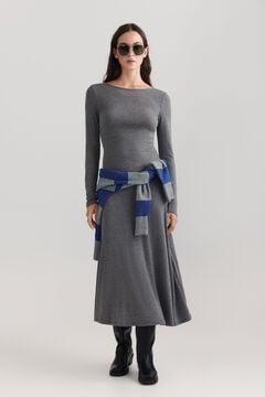 Springfield Fitted boat neck midi dress
