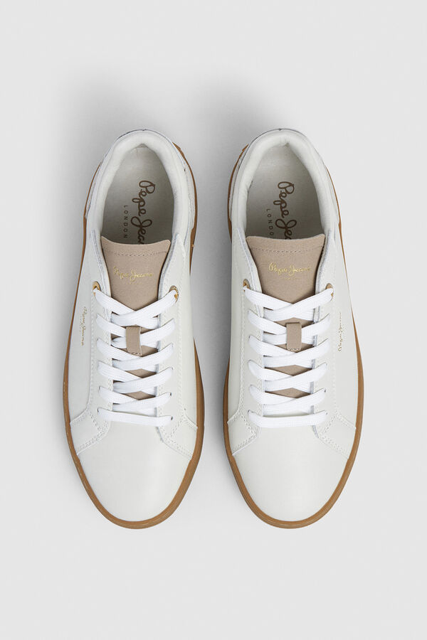 Pepe Jeans Zapatillas Con Detalle En Ante marfil