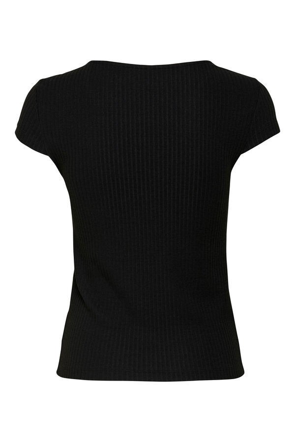 Springfield Buttoned short-sleeved top black