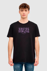 Springfield Slogan print T-shirt crna