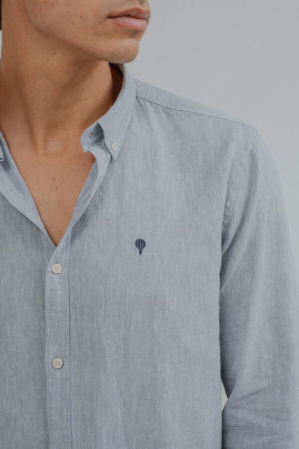 Celopman Camisa lino azul