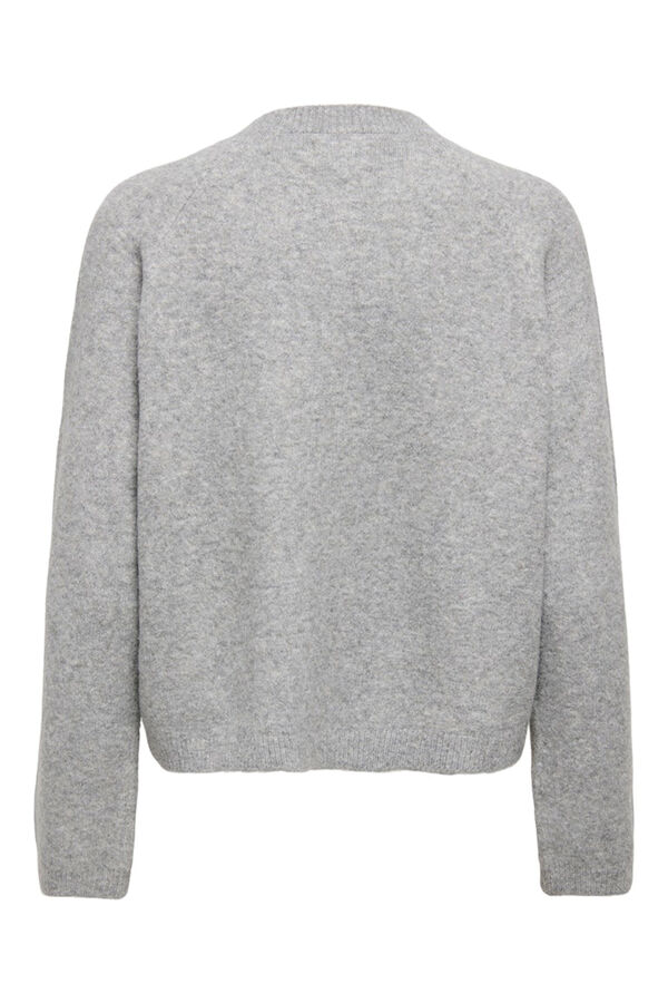 Only Kurzer Strickjacke mit Taschen Grau