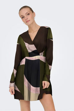 Only Vestido curto de cetim