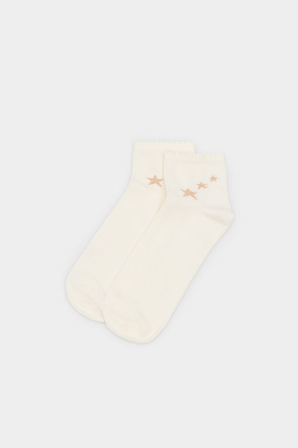 Springfield Lurex star short sock camel