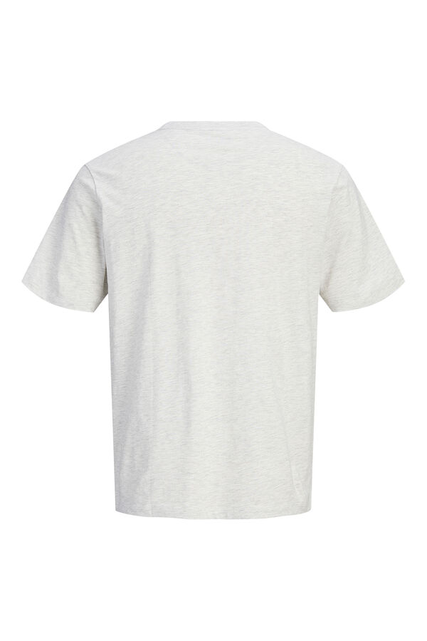 Jack & Jones Baumwoll-Kurzarm-Shirt Naturwei&szlig;