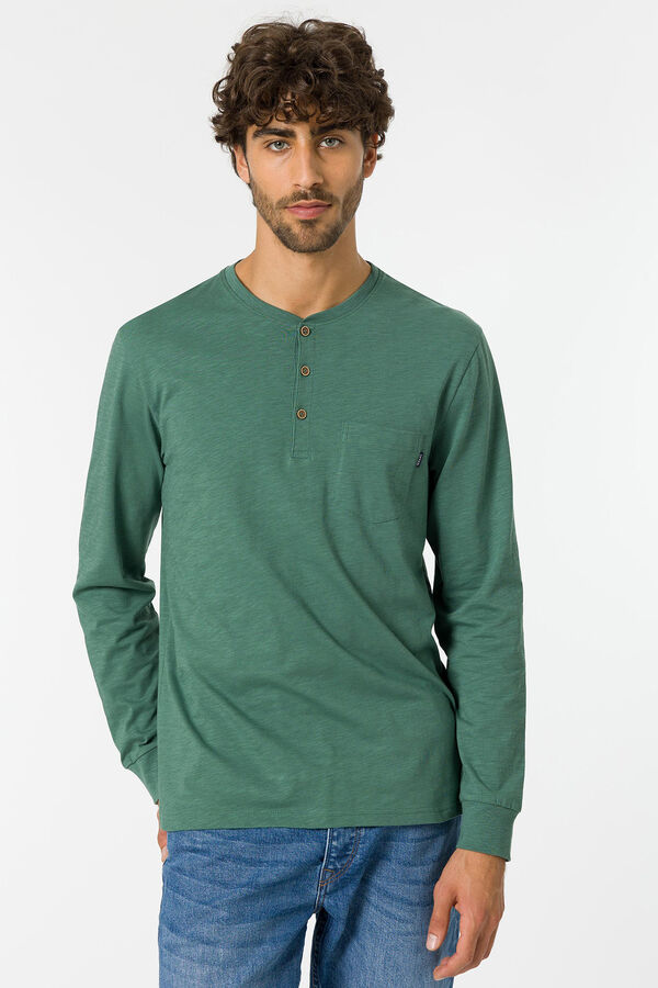 Springfield T-shirt básica com bolso verde