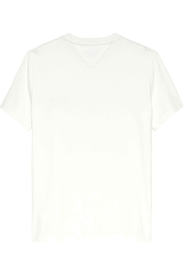 Tommy Jeans Camiseta slim manga corta marfil