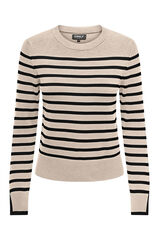 Only Pullover Streifen Wei&szlig;