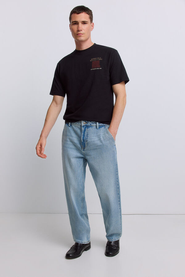 Springfield T-shirt g&eacute;om&eacute;trique noir