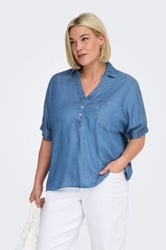 Only Carmakoma Polo de manga curta tamanho grande