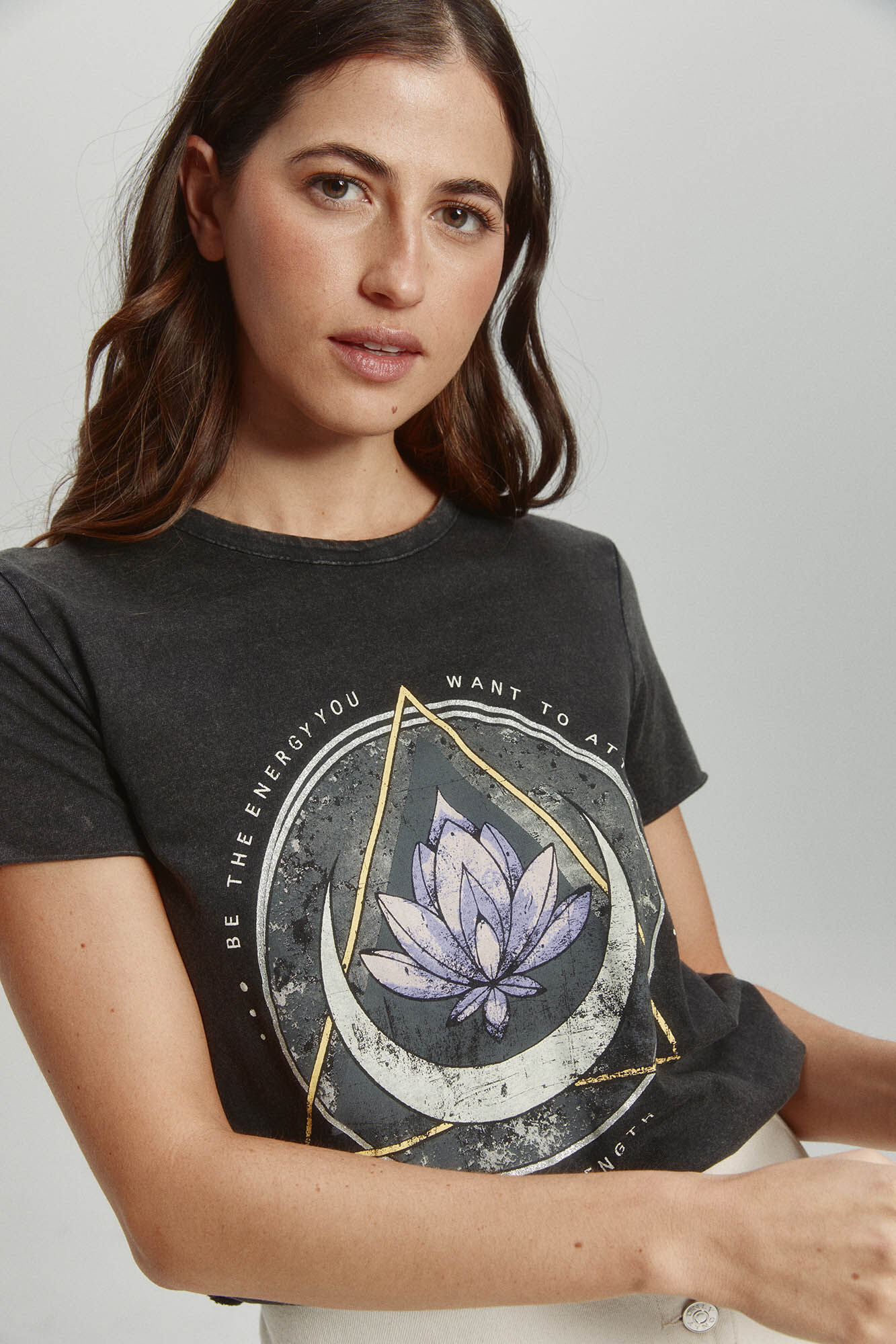 Only T-shirt estampada de manga curta