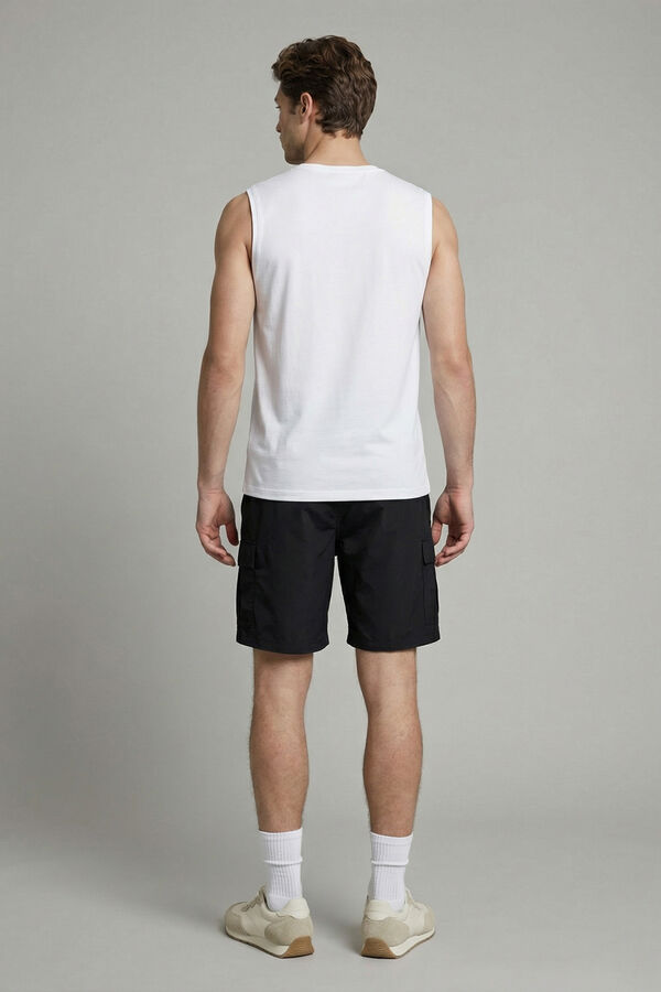 JJ REBEL Logo vest top white