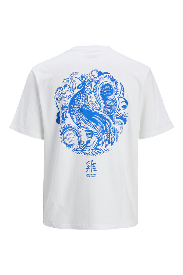 Jack & Jones Camiseta loose fit manga corta blanco