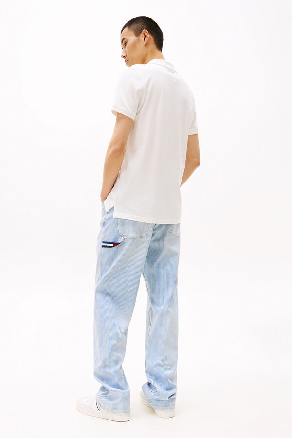 Tommy Jeans Polo de hombre de manga corta blanco