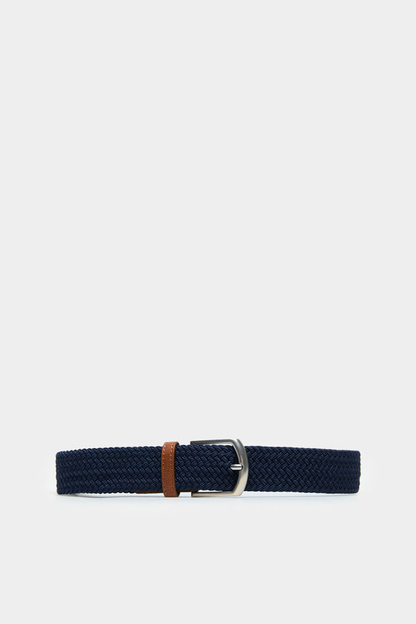 Springfield Cinturón trenzado básico azul oscuro