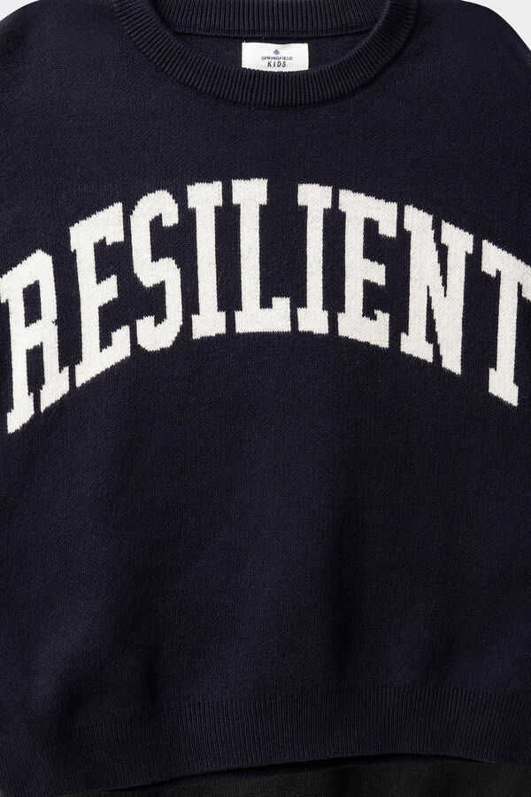 Springfield Kids Camisola infantil "Resiliente" azul