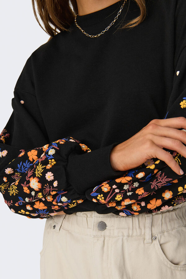 Only Sudadera cuello redondo gris