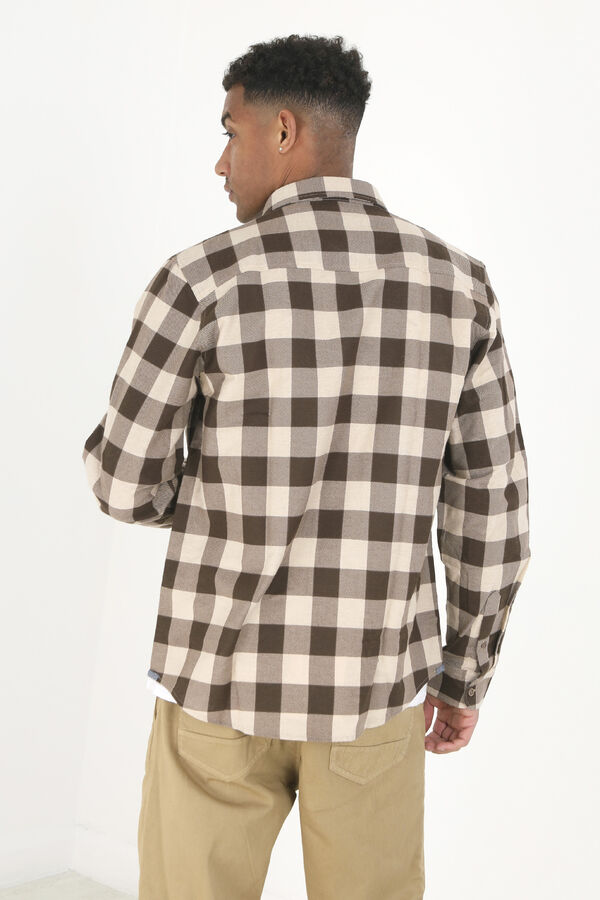 Brave Soul Checkered shirt nude