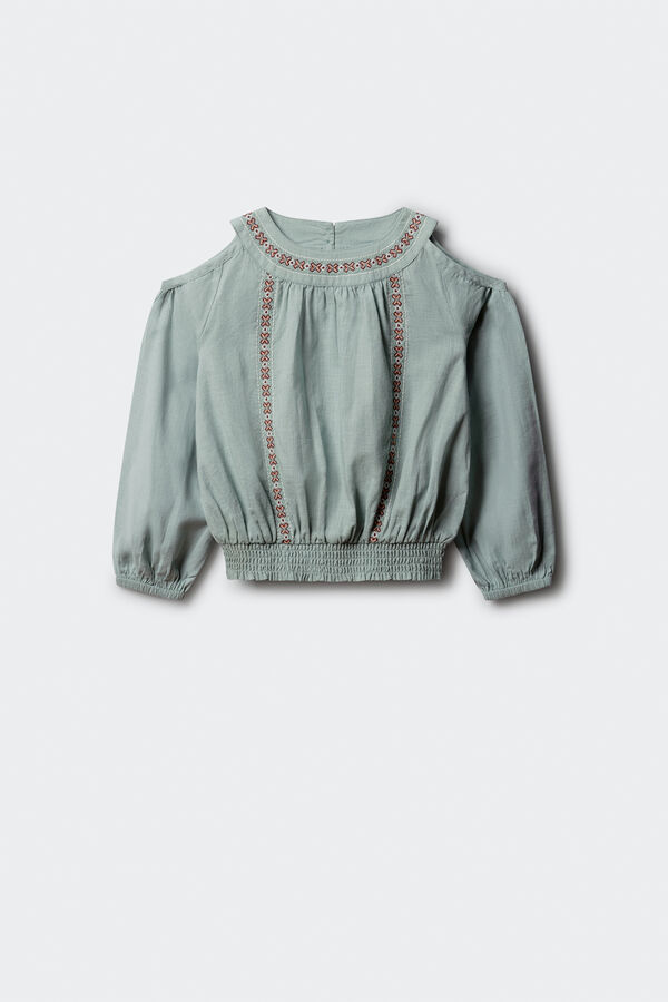 Springfield Kids Bluza sa otvorenim ramenima za devojčice Print