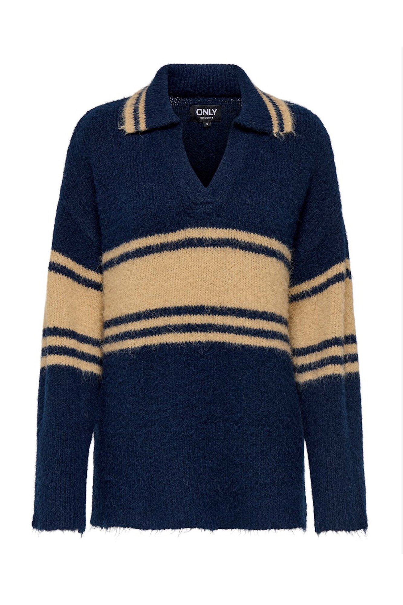 Only Polo de malha de manga comprida