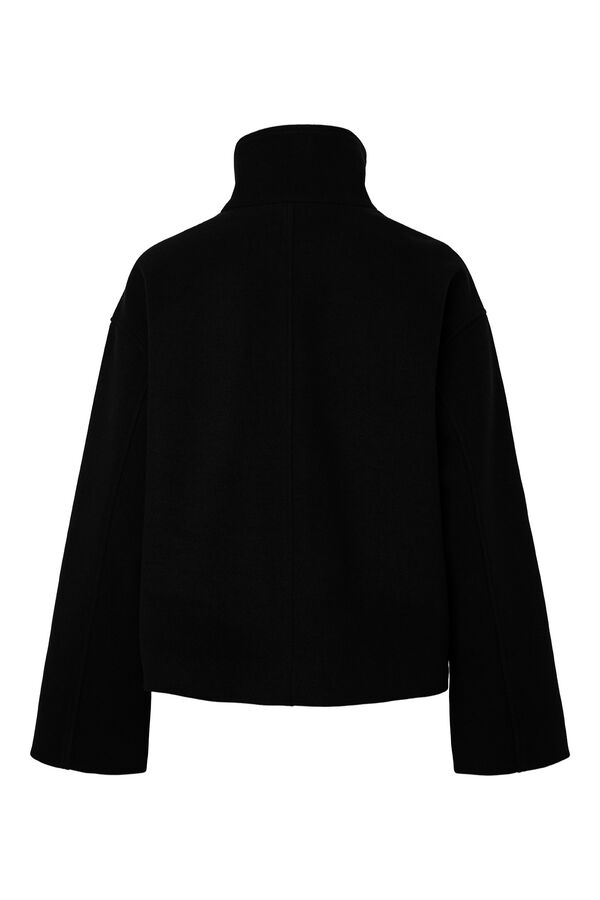 Pieces Chaqueta cuello alto chimenea negro