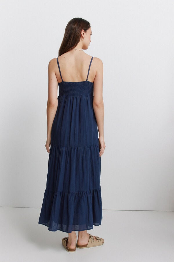 Springfield Crochet strap dress blue