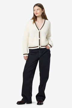 Noisy May Cardigan de bico universit&aacute;rio