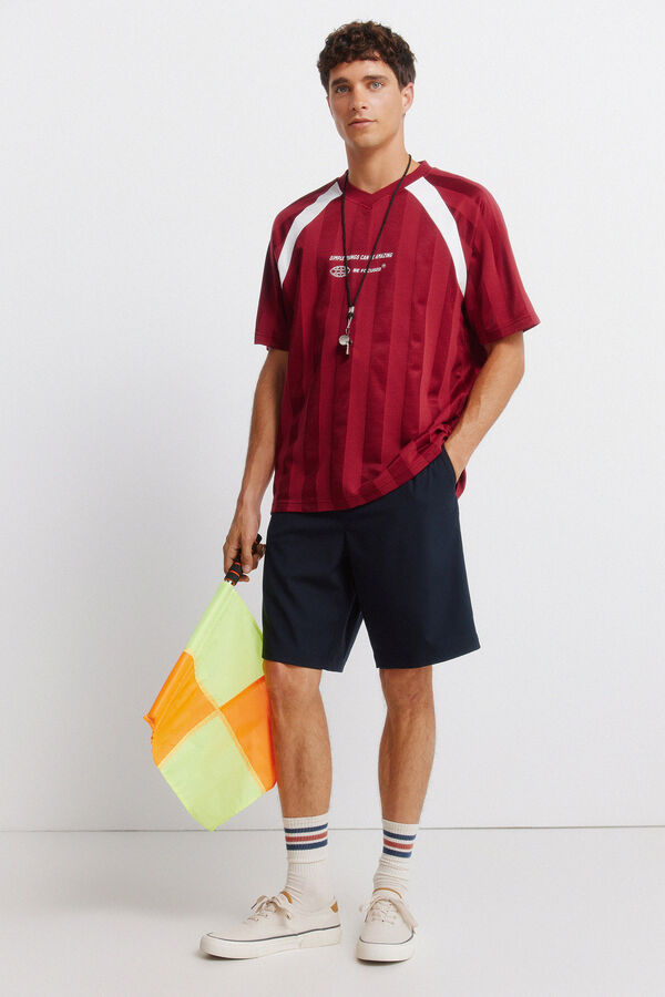 Springfield T-shirt de futebol com pe&ccedil;as vermelho