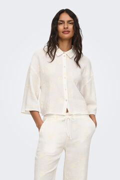 JDY Camisa bordada bambula