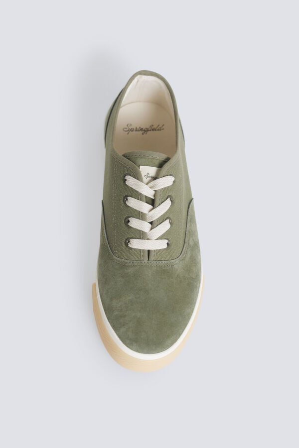 Springfield Combined leather sneaker green