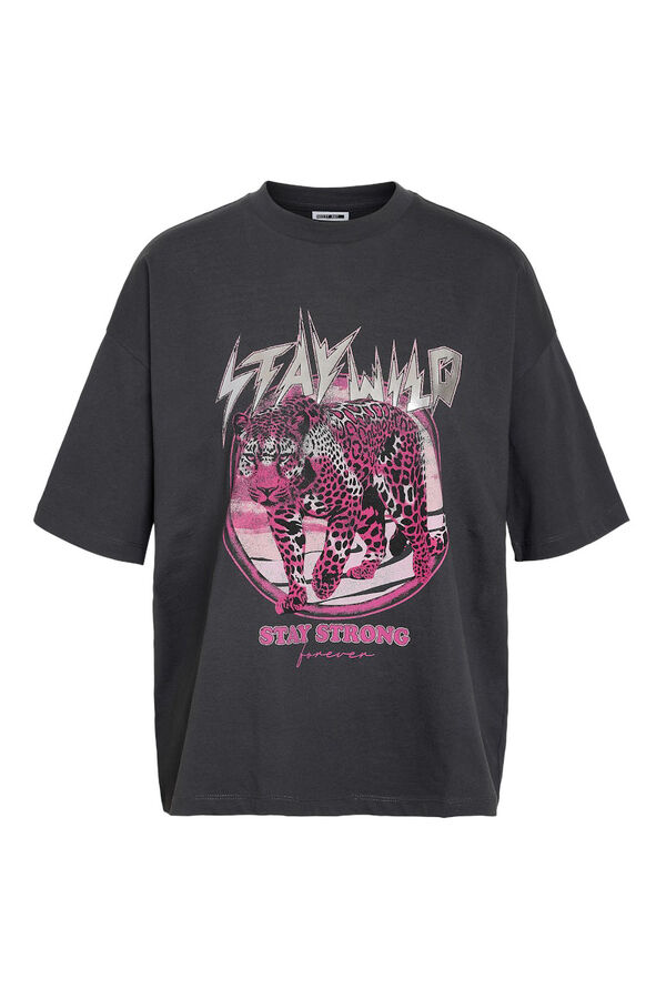 Noisy May T-shirt with front print Siva