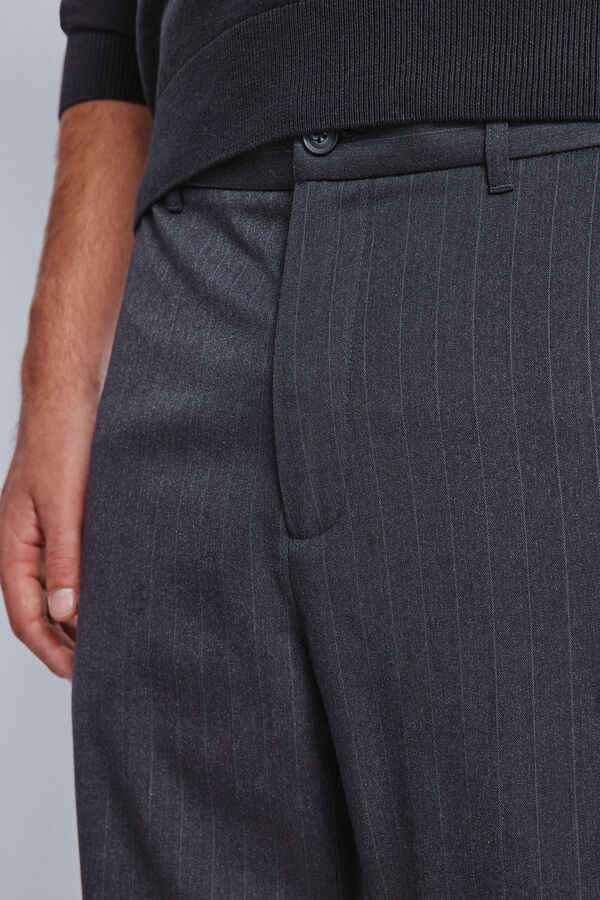 Springfield Straight fit striped trouser grey