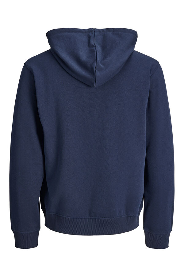 Jack & Jones PLUS Basic zip sweatshirt blue