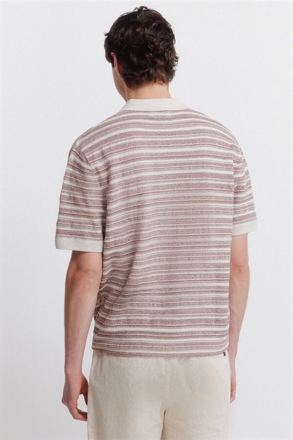 Springfield Polo estructura rayas mouline naranja