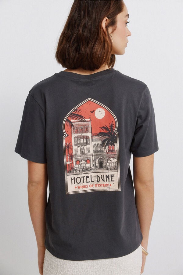Springfield Printed short sleeve T-shirt grey