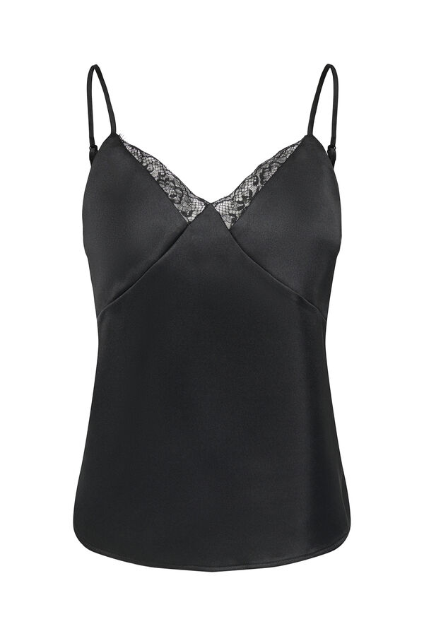 Only Top lencero satinado negro